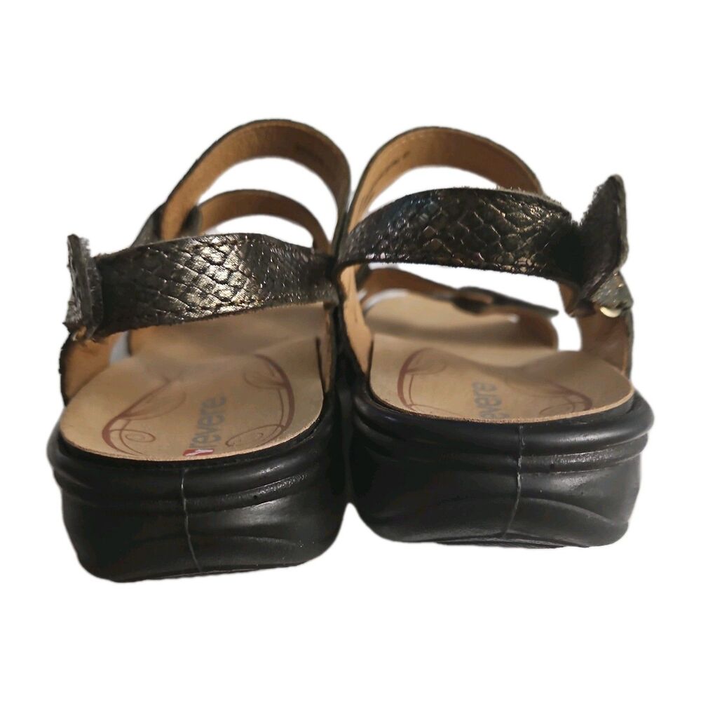 Women's Revere Miami/Emerald Adjustable Strappy Leather Sandal Slate *EMER-SLA - Picture 3 of 6